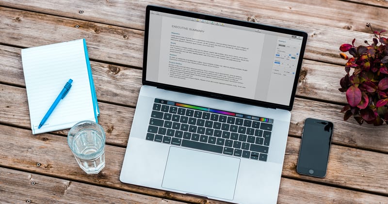 Building a resume on computer